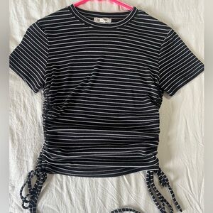 Dry Goods Striped Ruched T-Shirt
